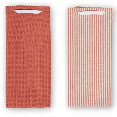 Produktbild von Geschirrtücher Gastro aus Baumwolle terracotta beige 40x65cm 2er Set