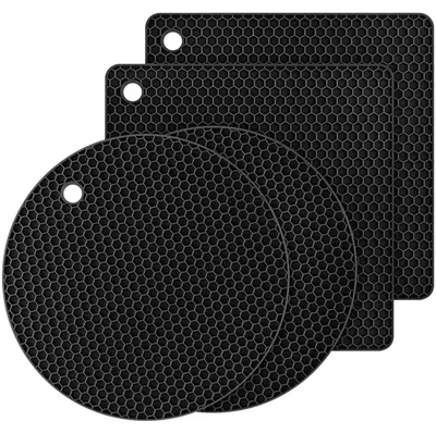 Imagen del producto de Juego de 4 posavasos de silicona resistentes al calor