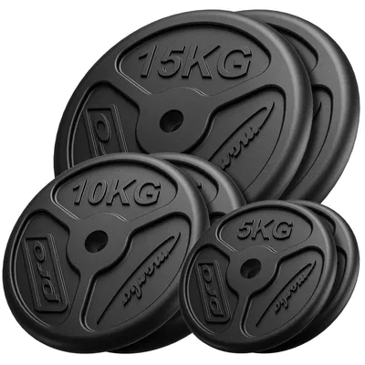 Obrázek produktu pro Marbo Sport 60 kg sada štíhlých litinových závaží Litinové závaží s otvorem ø30/31 mm / 2 x 15 kg + 2 x 10 kg + 2 x 5 kg