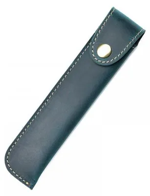Immagine prodotto di Astuccio in pelle per penne, portapenne retrò con bottone a pressione, nero, per la scuola e l'ufficio