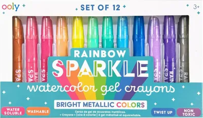 Produktbild von Ooly Aquarell Gelkreiden - Metallic Regenbogen Set für Kinder und Erwachsene