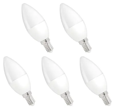 Produktbild von Spectrum E14 LED Kerzenlampe 4W 320lm 3000K Warmweiß 230V 5 Stück