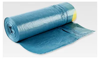 Produktbild von HygoClean Müllbeutel mit Zugband Eco, 30 l, dunkelblau | LDPE, Rolle, 525 Stück (35 x 15 Stück), wasserdichte Müllsäcke für Hausmüll