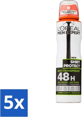 Produktbild von L'Oréal Men Expert Shirt Protect - Deodorant - 150 ml - Deodorant Spray - Vorteilspack - 5 Stücke