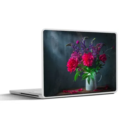 Produktbild von MuchoWow® Laptop Aufkleber Sticker Cover Farben - Pfingstrose - Stilleben 31x22.5 cm - Laptop-Deko