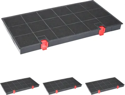 Produktbild von McFilter | 4x Aktivkohlefilter passend für AEG Electrolux 902979366-9, Bauknecht, DKF24, Zanussi KLF60/80, Siemens LZ33900, Neff Z5147X0