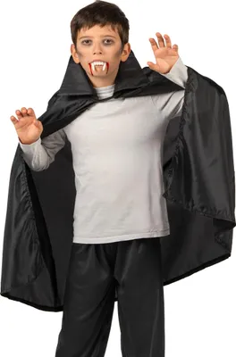 Immagine prodotto di Mantello da vampiro Mantello di Halloween per bambini nero - 110-122 (4-6 anni)