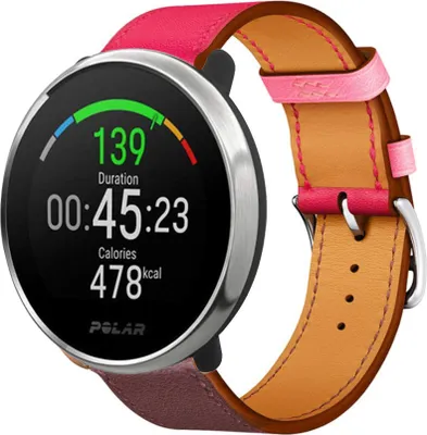 Produktbild von Strap-it Polar Unite Lederarmband (Pink/Rotbraun)