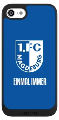 Produktbild von NIVOCASE Handyhülle für Apple iPhone SE (2020)  Hülle NIVOpure Case Schwarz Offizielles Lizenzprodukt Wappen 1. FC Magdeburg