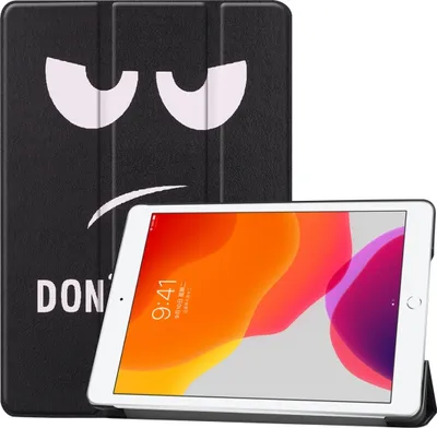 Produktbild von Mobigear Tri-Fold iPad 7 (2019) Hülle Klapphülle - Do Not Touch