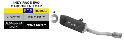 Produktbild von ARROW Slip-On Auspuff genehmigt Indy Race EVO schwarz Alu-Carbon-cap KTM 390 Adventure R/X