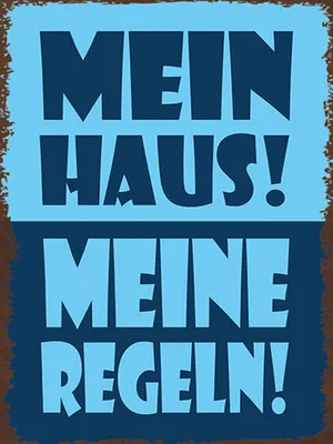 Produktbild von vianmo Holzschild 40x30 cm mein Haus meine Regeln
