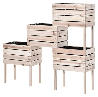 Immagine prodotto di Portapiante Fioriera da Giardino 50x30x60 cm in Legno Naturale