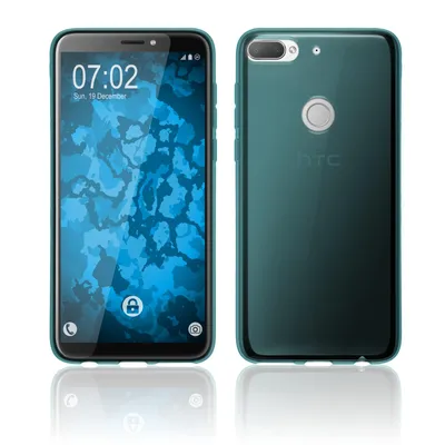 Produktbild von PhoneNatic Case kompatibel mit HTC Desire 12 Plus - türkis Silikon Hülle transparent Cover