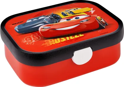 Produktbild von Mepal - Brotdose Campus - Bento Box Kinder - Brotdose mit Fächern & Gabel - Meal Prep Box mit Clip-Verschluss - BPA-frei & Spülmaschinenfest - 750 ml - Cars