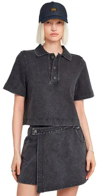 Productafbeelding van G-STAR RAW Overdyed polo shirt met korte mouwen, voor dames