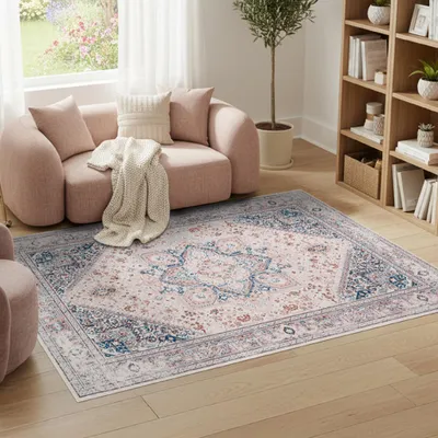 Obrázek produktu pro Koberec Tapiso NORA s krátkým vlasem, protiskluzový a snadno udržovatelný, obývací pokoj a ložnice 180 x 250 cm