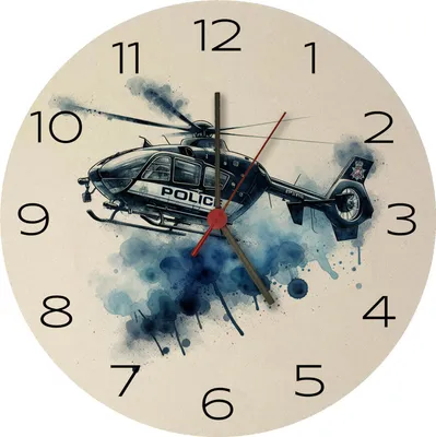 Produktbild von Police Hubschrauber Wanduhr aus MDF