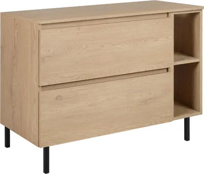 Produktbild von BADEZIMMERSCHRANK 100 cm (80 + 20) + TOP + Möbelfüße, Farbe: helle Eiche, 100 x 46 x 80,7 cm, mit Arbeitsplatte