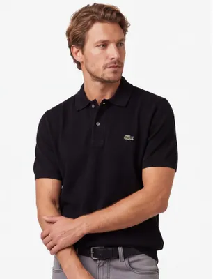 Produktbild von Poloshirt Lacoste schwarz Baumwolle normale Passform