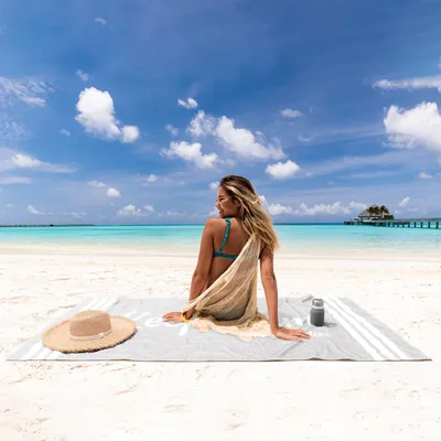 Produktbild von HOMELEVEL Strandtuch XXL Handtuch 90x180cm - Strandhandtuch Badetuch Strandlaken - schnelltrocknend saugfähig - Badelaken Badehandtuch - div. Farben
