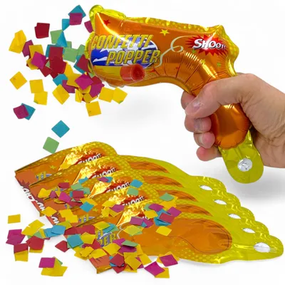 Konfetti-Shooter-Set, 24 Stück, bunt, Papier, 14x11x5 cm, für Partys