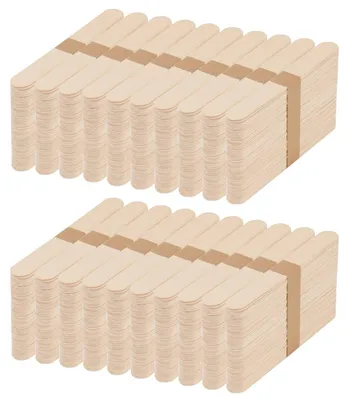 Obrázok produktu pre 1000 drevených tyčiniek, 15 cm - Drevené tyčinky na zmrzlinu - Drevené materiály na kreatívne projekty - Remeselné tyčinky - Vhodné na umenie/DIY - Vyrobené z brezy, dobre prebrúsené - Drevené tyčinky