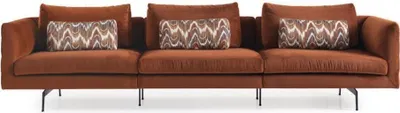 Produktbild von Wohnzimmer Sofa 4 Sitzer Polster braun JVmoebel