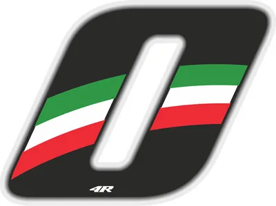 Produktbild von Aufkleber Rennnummer für Motorrad "0" Trikolore 65 x 85 mm