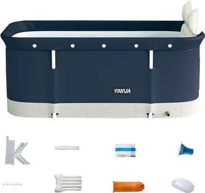 Produktbild von Tragbare faltbare Badewanne für Erwachsene - 120 cm SPA-Dampfbad für den Hausgebrauch