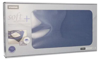 Produktbild von Papstar 84926, Quadratisch, Blau, Synthetisch, Tischdecke, 800 mm, 44,8 g