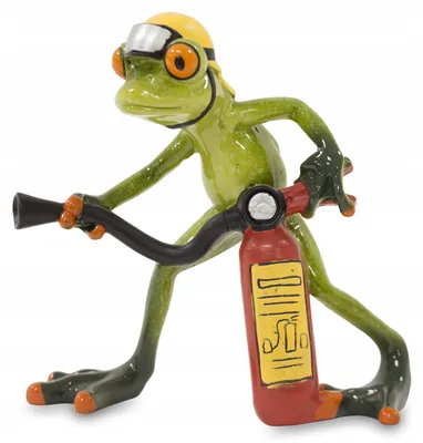 Produktbild von Art-Pol Frosch Feuerwehrmann Figur mit Feuerlöscher