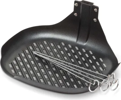Produktbild von Philips Grill-Kit für Airfryer Turbostar mit 0.8 kg Fassungsvolumen, Grillpfanne + Grillspieße (HD9941/00)