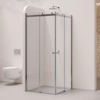 Produktbild von i-flair Schiebetür Duschkabine 100x100x200 cm aus durchsichtigem 8 mm Sicherheitsglas - DK88