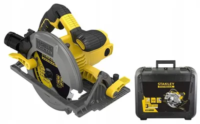 Zdjęcie produktu dla Stanley PILARKA TARCZOWA 1650W (FME301K), Metal, Drewno, Czarny, Żółty, Przeładowanie, 19 cm, 5500 RPM, Prąd przemienny