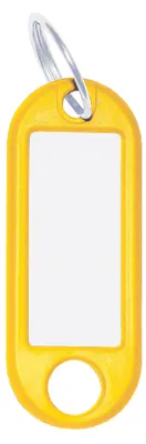 Produktbild von WEDO Schlüsselanhänger 100 Stück, gelb – mit 18 mm Ring, beschriftbar & Etikette