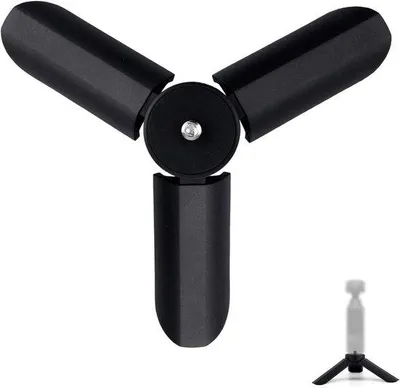 Immagine prodotto di Mini treppiede per DJI Osmo Pocket: treppiede portatile, leggero, con impugnatura e bastone per selfie con supporto da tavolo - Nero