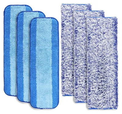 6er-Set Mikrofasertücher Ersatz für Bona, waschbar, 46x14 cm