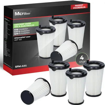 4 HEPA-Filter für AEG CX7/QX8, waschbar, 91x59x59 mm