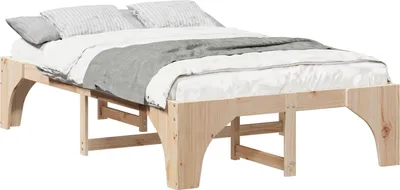 Obrázok produktu pre Rám postele Hnedá 120 x 190 cm Masívne borovicové drevo