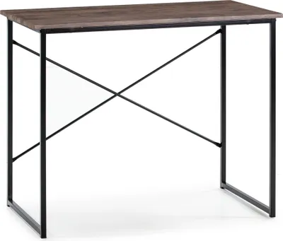 Produktbild von Schreibtisch Caceres Schwarz, Computertisch, Industriestil, 90 (L) x 50 (T) x 74 (H) cm