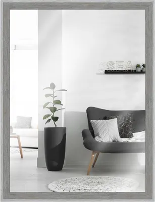 Produktbild von MendeFrames Wandspiegel H790 Strandhaus 70x100 cm grau