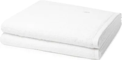 Produktbild von Ross Vita 2 X Duschtuch im Set Walkfrottee aus Baumwolle 520 g/m², Flauschig weich saugstark und pflegeleicht, Gewebte Bordüre mit Logo Stickerei