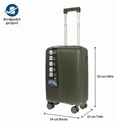 Produktbild von Kleiner Herren Koffer Handgepäck Bordgepäck Reisekoffer 34x56x22 cm IATA Standard passend für Wizzair Ryanair