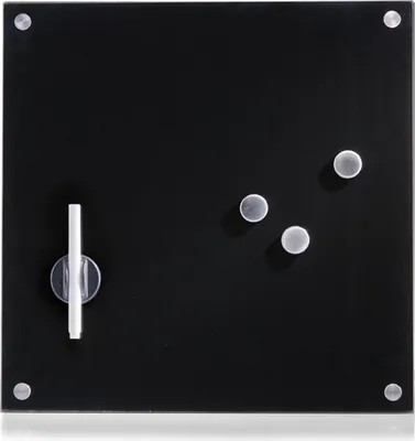Produktbild von Zeller Memobord, Glas, schwarz 40x40