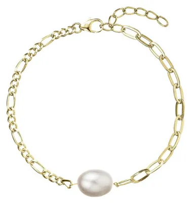 Image de Élégant bracelet plaqué or avec perle véritable 23026.1