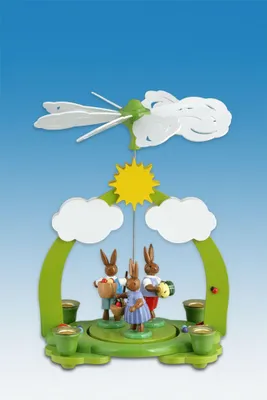 Produktbild von Tischdekoration Osterhasen mit Eier Höhe 23cm NEU