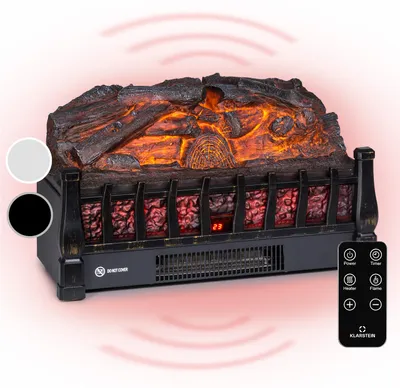 Produktbild von Klarstein Elektrokamin, Elektro Heizungen für Wohnzimmer & Innenräume, Elektrischer Kamin mit LED Flammen, Kamin mit App-Control, Heizlüfter mit Timer, Einstellbarer Thermostat, Heizung 1800 W