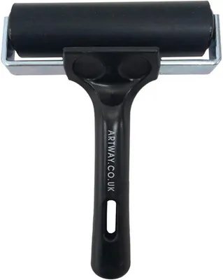 Imagen del producto de Rodillo de goma para entintar, ideal para linoleo, de 10 cm