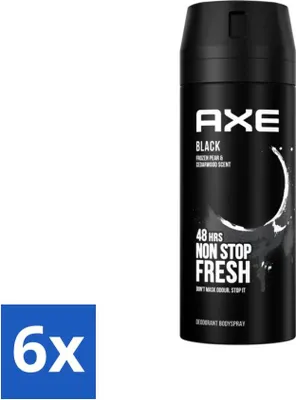 Obrázek produktu pro Deodorant Axe Bodyspray Black 150 ml - hodnotné balení - 6 kusů